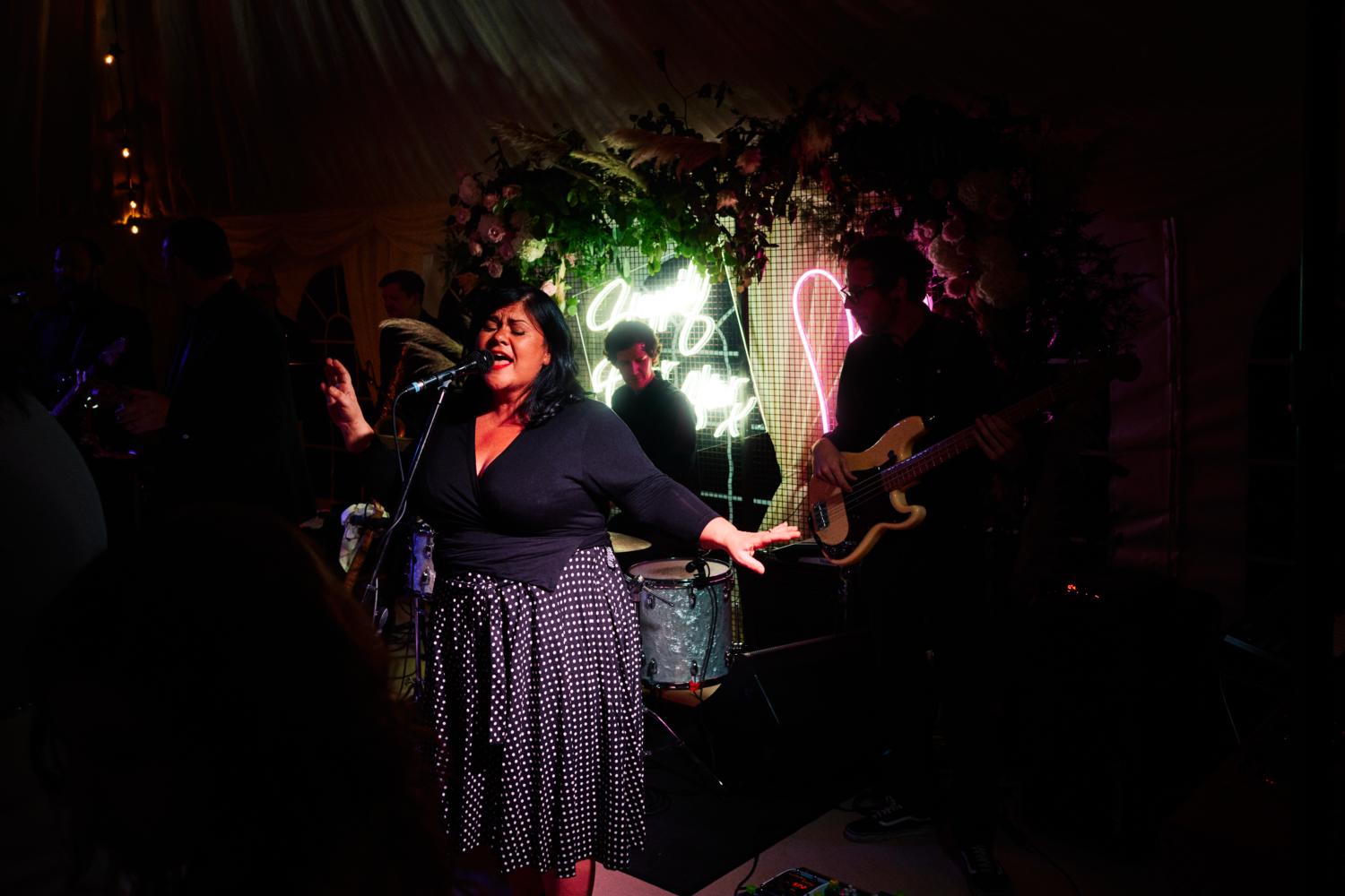 Singer at a wedding
