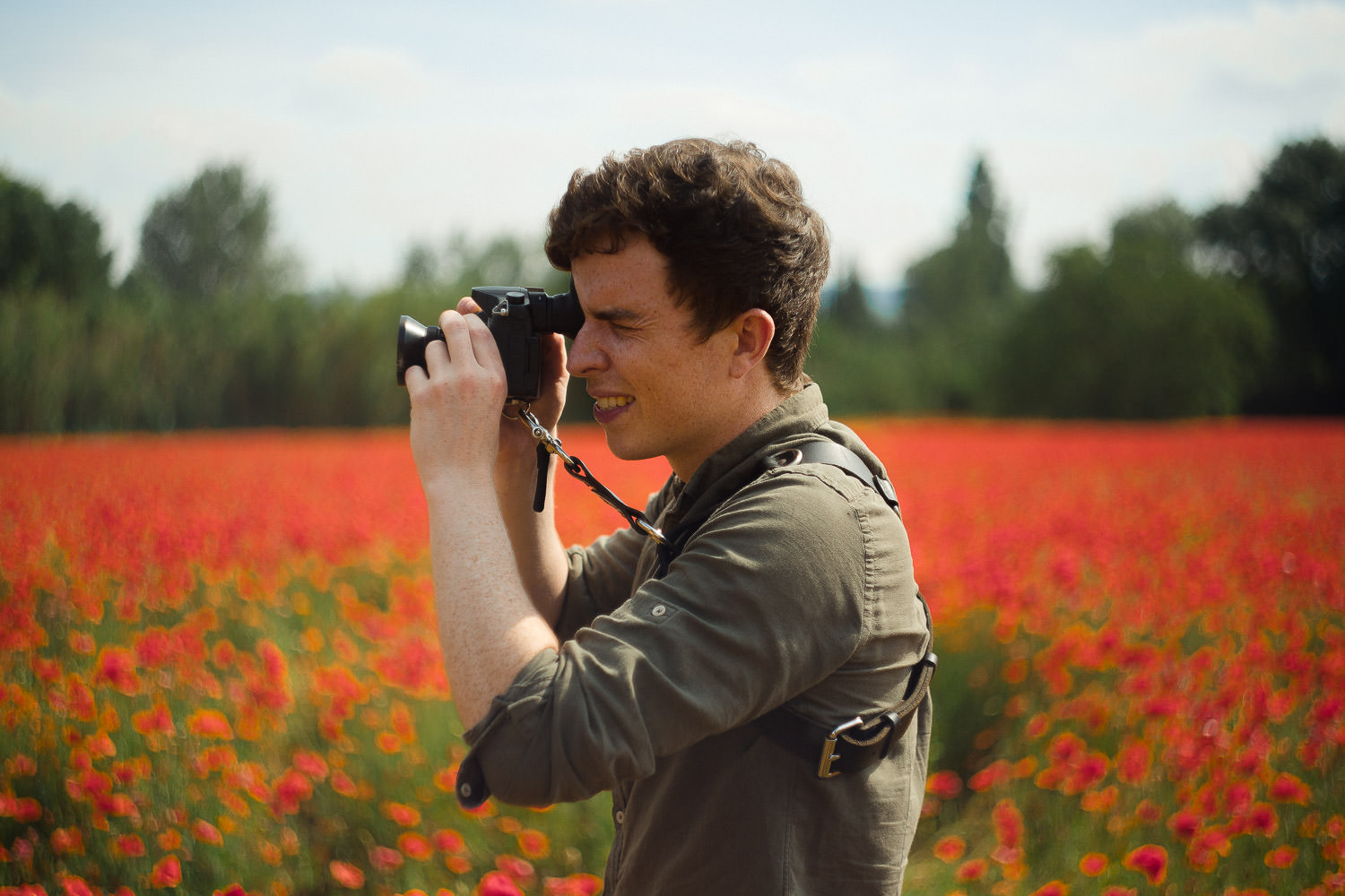 Derry wedding photographer in red field