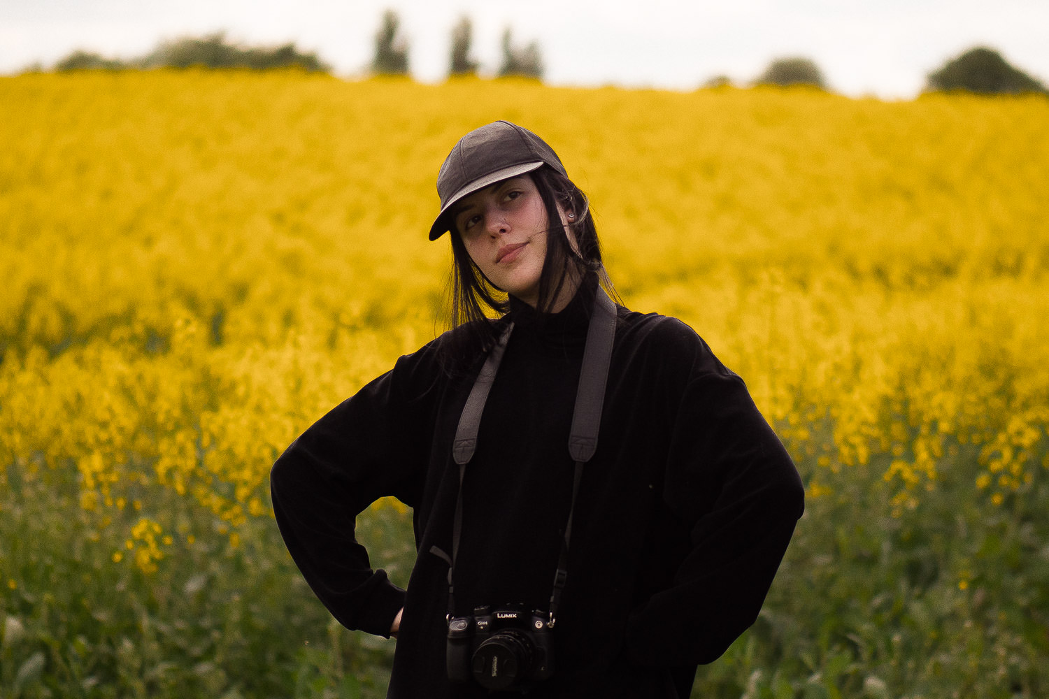 Northern Ireland wedding photographer in yellow field